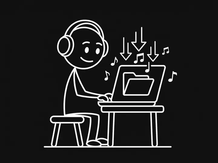 Pasta de músicas em MP3 para treinar mixagem